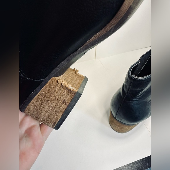 Dr. Scholl's Ankle Booties Tumbler Black Leather Heeled Boot SZ 7.5 - Picture 15 of 16